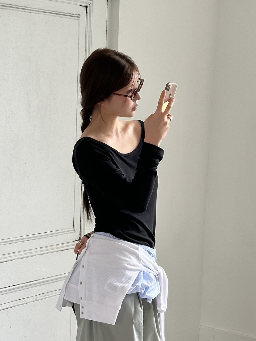 UNBOUND韓國直郵實拍女士新品熱賣推薦時尚人氣休閑長袖T恤UNBOUND長袖T恤