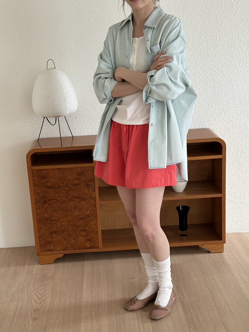 JEONG GAM STUDIOS韓國東大門代購女裝新品休閑短褲水洗棉JEONG GAM STUDIOS短褲