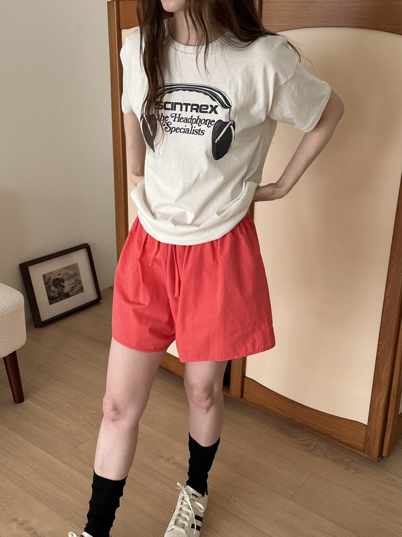 JEONG GAM STUDIOS韓國東大門代購女裝新品休閑短褲水洗棉JEONG GAM STUDIOS短褲