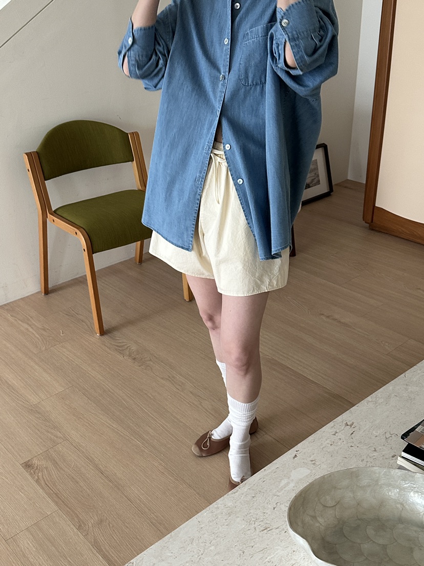 JEONG GAM STUDIOS韓國東大門代購女裝新品休閑短褲水洗棉JEONG GAM STUDIOS短褲