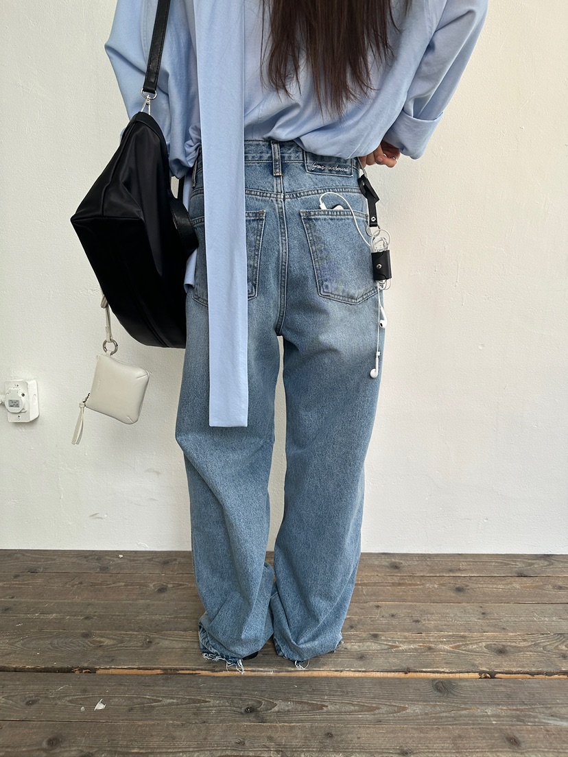 UNBOUND韓國直郵女裝新款人氣時尚職業熱賣26春夏牛仔褲刺繡UNBOUND牛仔褲