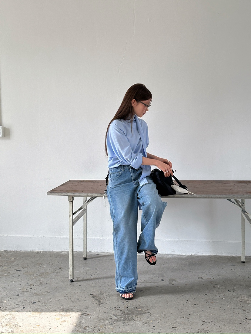 UNBOUND韓國直郵女裝新款人氣時尚職業熱賣26春夏牛仔褲刺繡UNBOUND牛仔褲