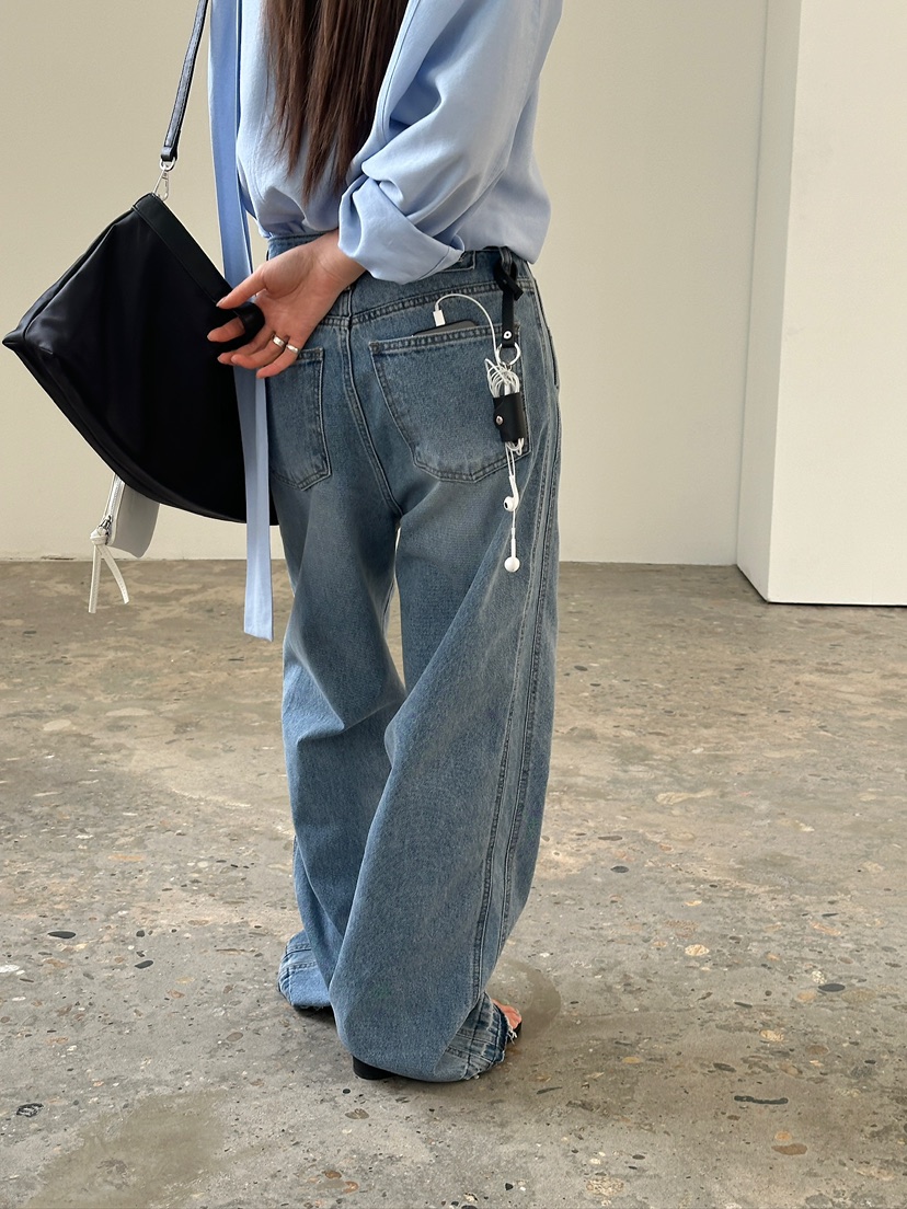 UNBOUND韓國直郵女裝新款人氣時尚職業熱賣26春夏牛仔褲刺繡UNBOUND牛仔褲