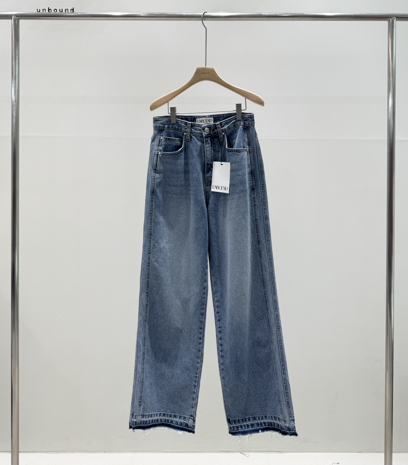 UNBOUND韓國直郵女裝新款人氣時尚職業熱賣26春夏牛仔褲刺繡UNBOUND牛仔褲圖色1