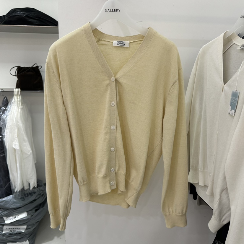GALLERY-P韓國直郵實拍女裝新品時尚職業26春夏針織衫V領開衫GALLERY-P針織衫圖色2