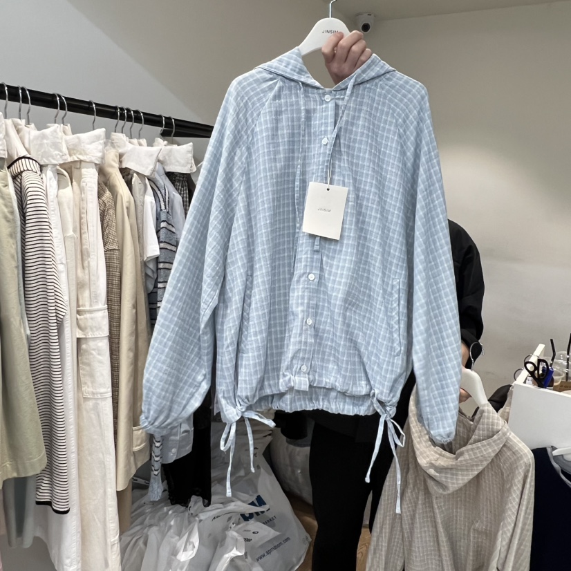 JINSIM韓國代購女裝新品推薦人氣熱賣26春夏襯衫蕾絲衫連帽衫JINSIM襯衫/蕾絲衫圖色2