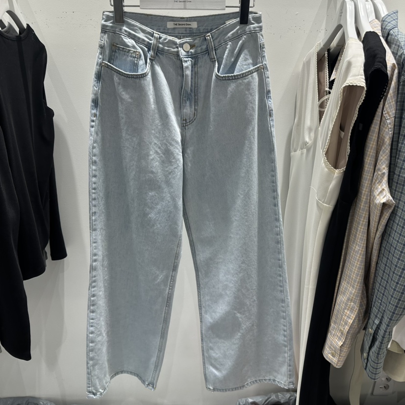 THE SECOND GROW/QUEENSRABBIT韓國代購女士新款休閑牛仔褲THE SECOND GROW/QUEENSRABBIT牛仔褲圖色1