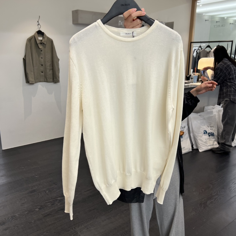 OBJECT韓國直郵實拍女士新款職業推薦26春夏時尚休閑針織衫OBJECT針織衫圖色1