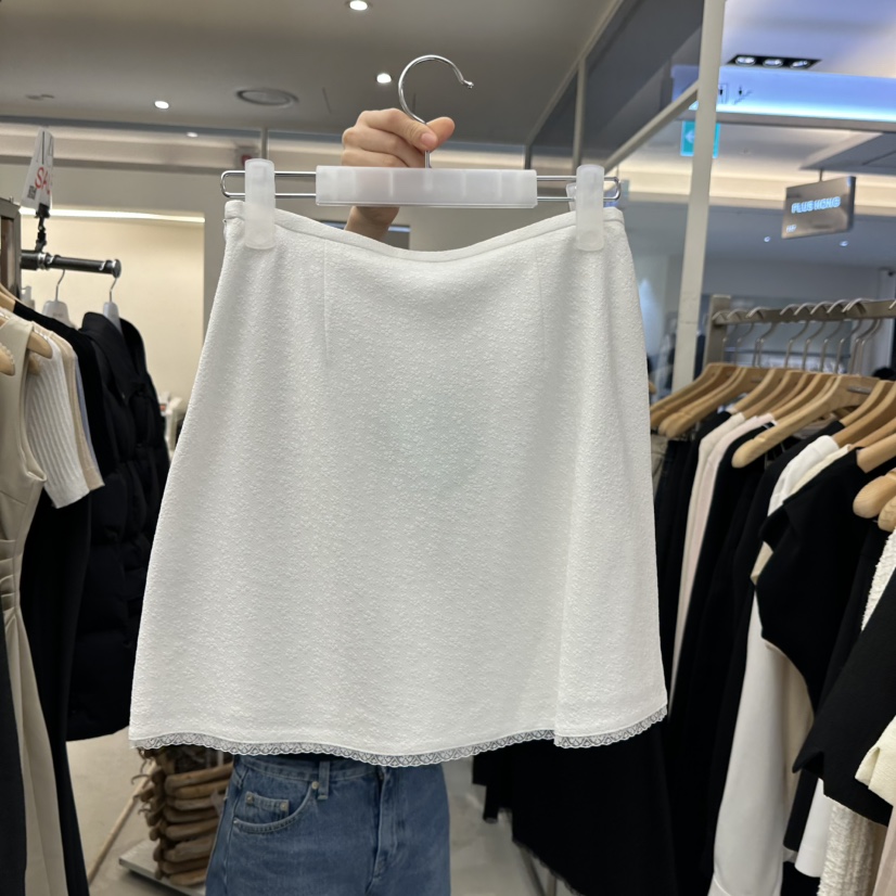 MER韓國直郵實拍女士新品人氣職業推薦休閑時尚熱賣短裙蕾絲MER/ANGELO BIANCO短裙