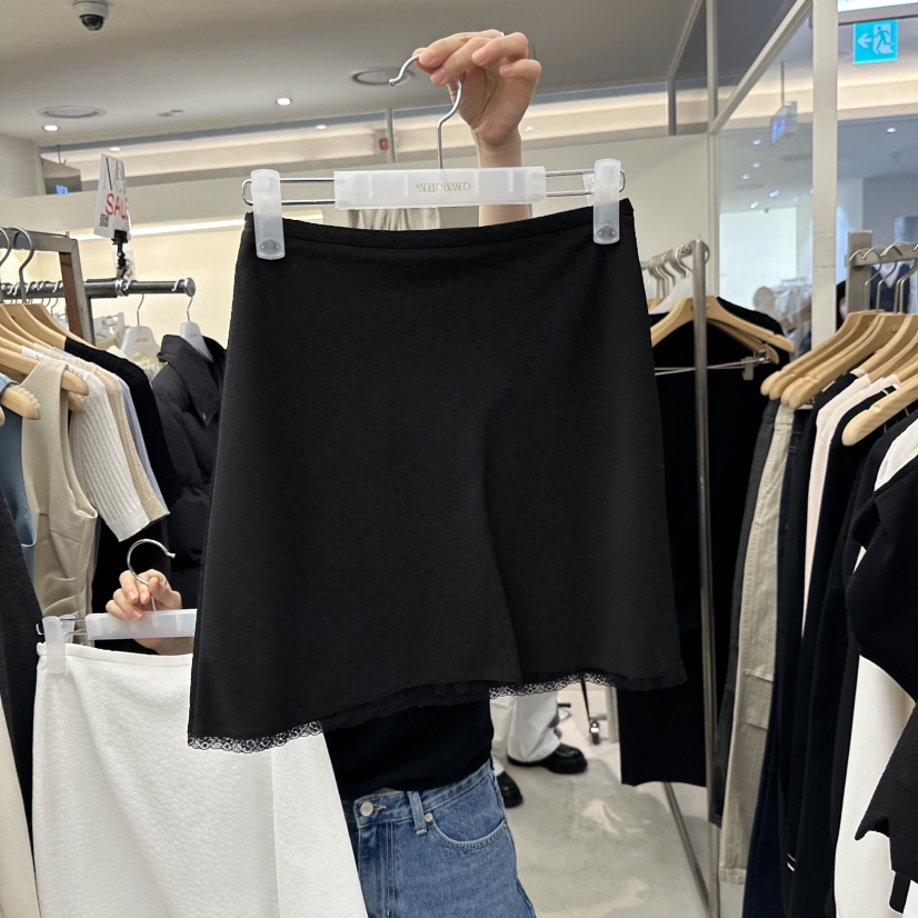 MER韓國直郵實拍女士新品人氣職業推薦休閑時尚熱賣短裙蕾絲MER/ANGELO BIANCO短裙圖色2