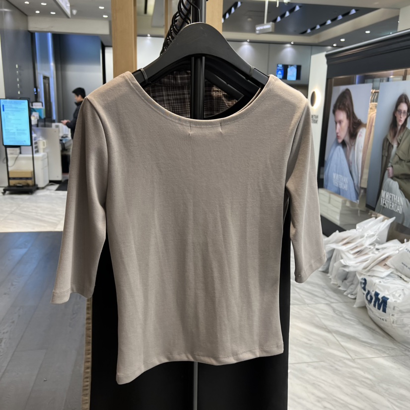 OBJECT韓國直郵實拍女裝新品時尚推薦熱賣26春夏人氣T恤船領OBJECTT恤