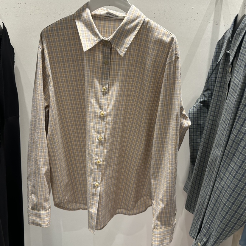 THE SECOND GROW/QUEENSRABBIT韓國直郵女裝新品時尚襯衫蕾絲衫格紋THE SECOND GROW/QUEENSRABBIT襯衫/蕾絲衫圖色1