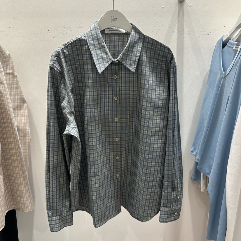 THE SECOND GROW/QUEENSRABBIT韓國直郵女裝新品時尚襯衫蕾絲衫格紋THE SECOND GROW/QUEENSRABBIT襯衫/蕾絲衫圖色2