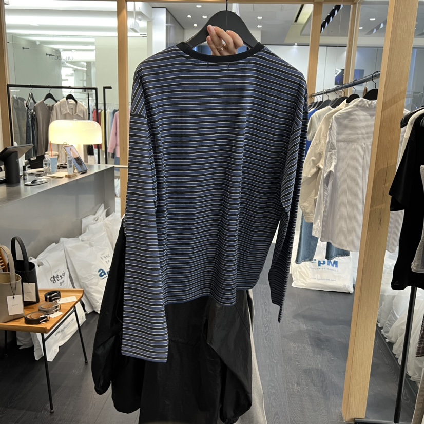 OBJECT韓國東大門直郵女裝新款時尚人氣26春夏職業長袖T恤OBJECT長袖T恤