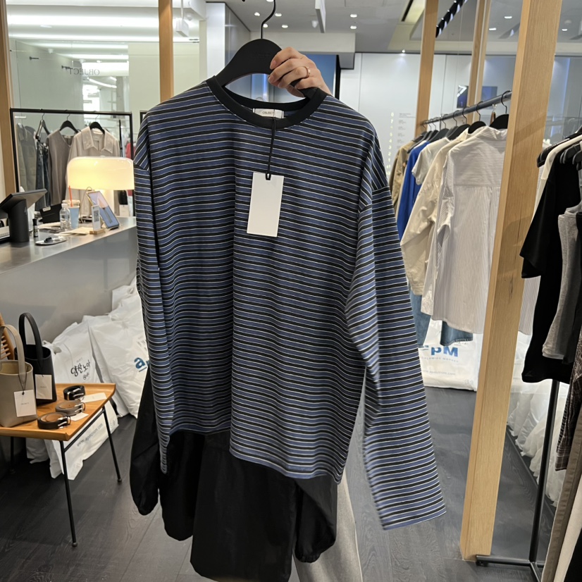 OBJECT韓國東大門直郵女裝新款時尚人氣26春夏職業長袖T恤OBJECT長袖T恤圖色2