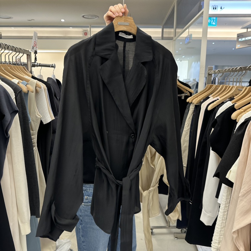 MER韓國直郵女士新品職業推薦26春夏時尚休閑人氣夾克含腰帶MER/ANGELO BIANCO夾克圖色3