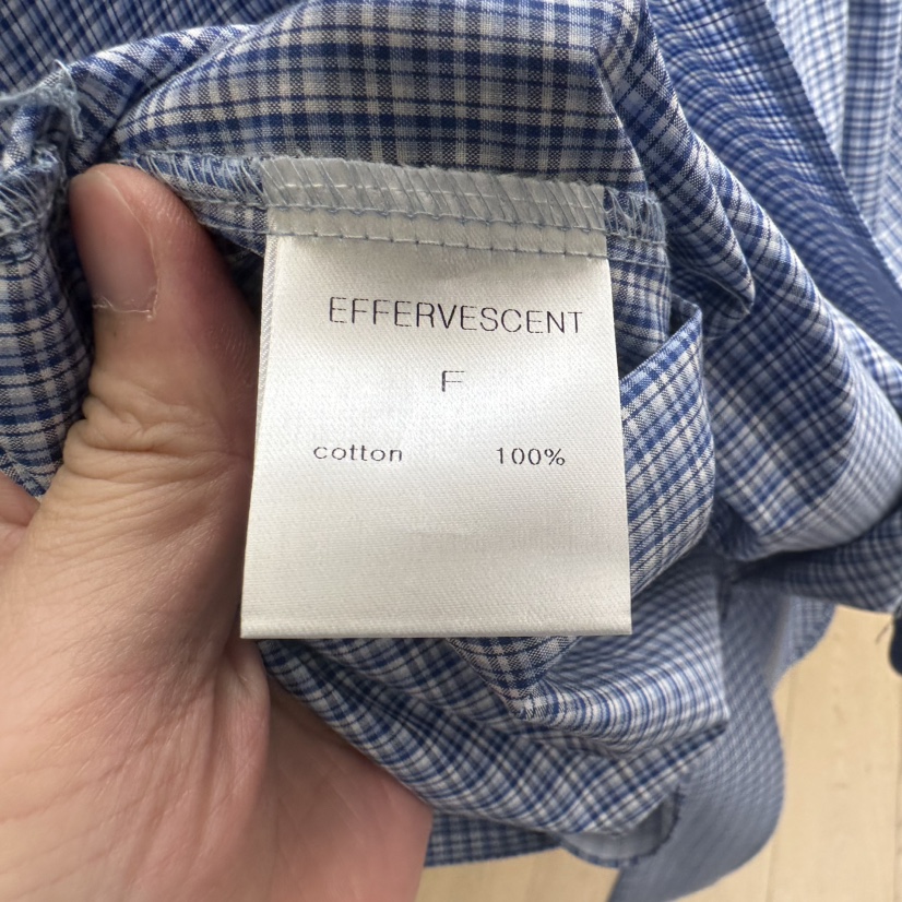 EFFERVESCENT韓國東大門直郵女士新品休閑襯衫蕾絲衫褶皺evc/effervescent襯衫/蕾絲衫