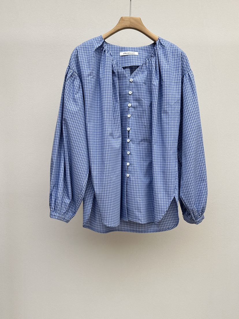 EFFERVESCENT韓國東大門直郵女士新品休閑襯衫蕾絲衫褶皺evc/effervescent襯衫/蕾絲衫圖色2