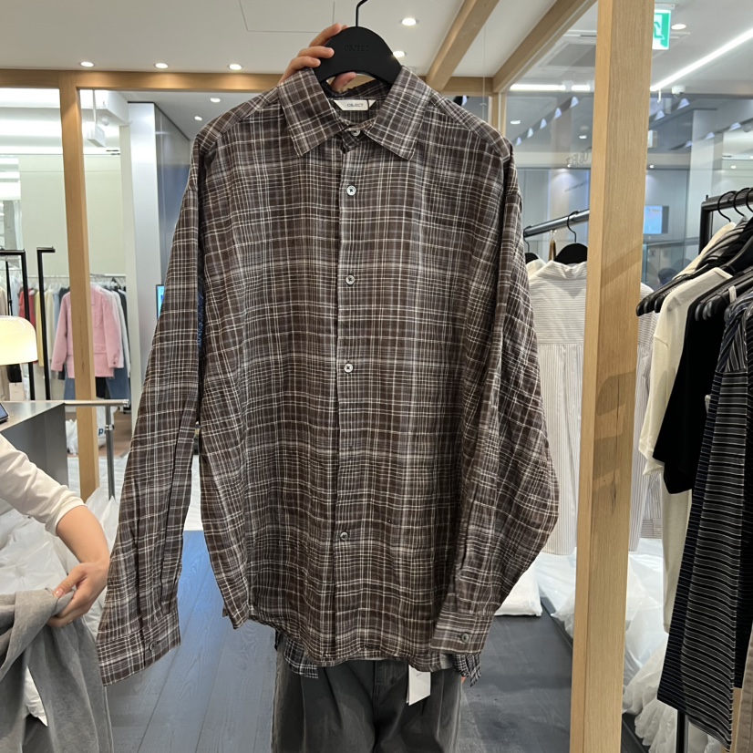 OBJECT韓國直郵實拍女裝新品人氣職業26春夏時尚襯衫蕾絲衫OBJECT襯衫/蕾絲衫圖色1