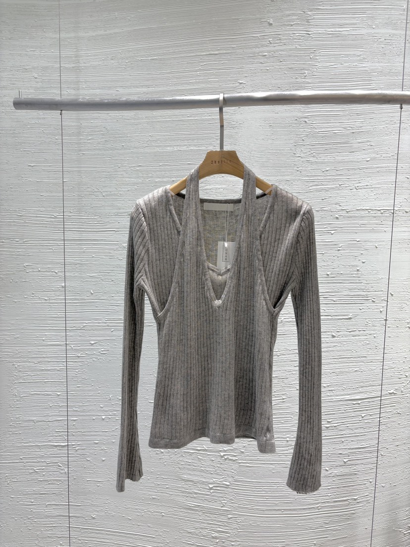 2BOTTLE/AUNNAR韓國直郵實拍女士新品熱賣休閑針織衫假兩件2BOTTLE/AUNNAR針織衫圖色3