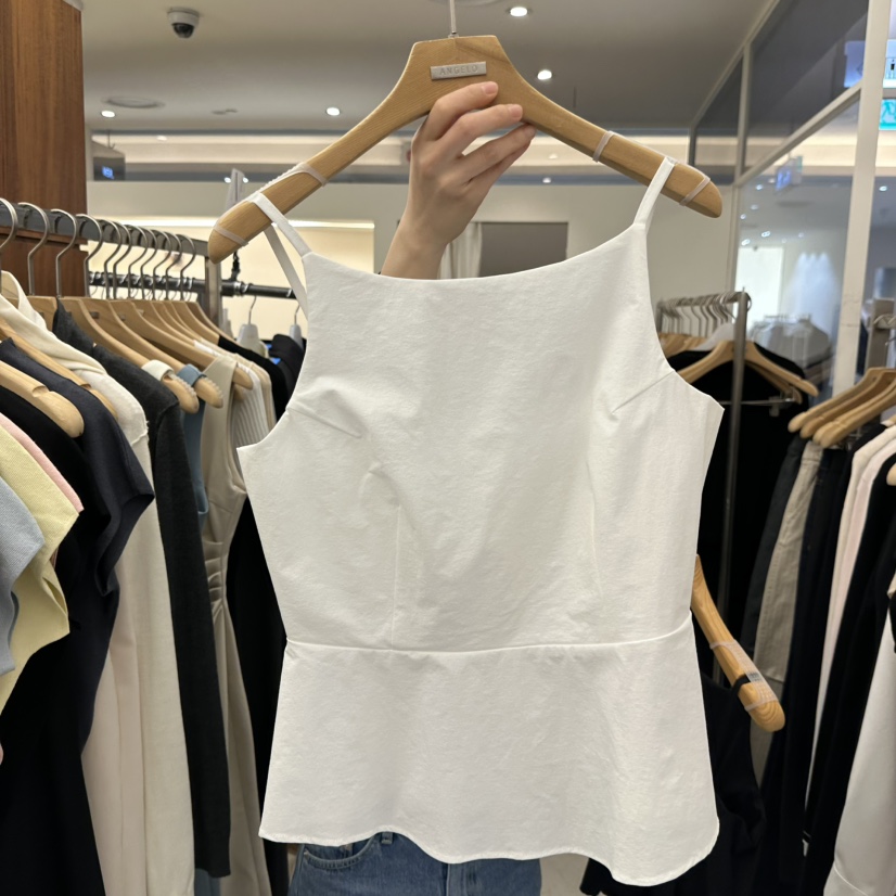 MER韓國東大門直郵女士新品休閑職業推薦熱賣26春夏吊帶背心MER/ANGELO BIANCO吊帶/背心圖色1