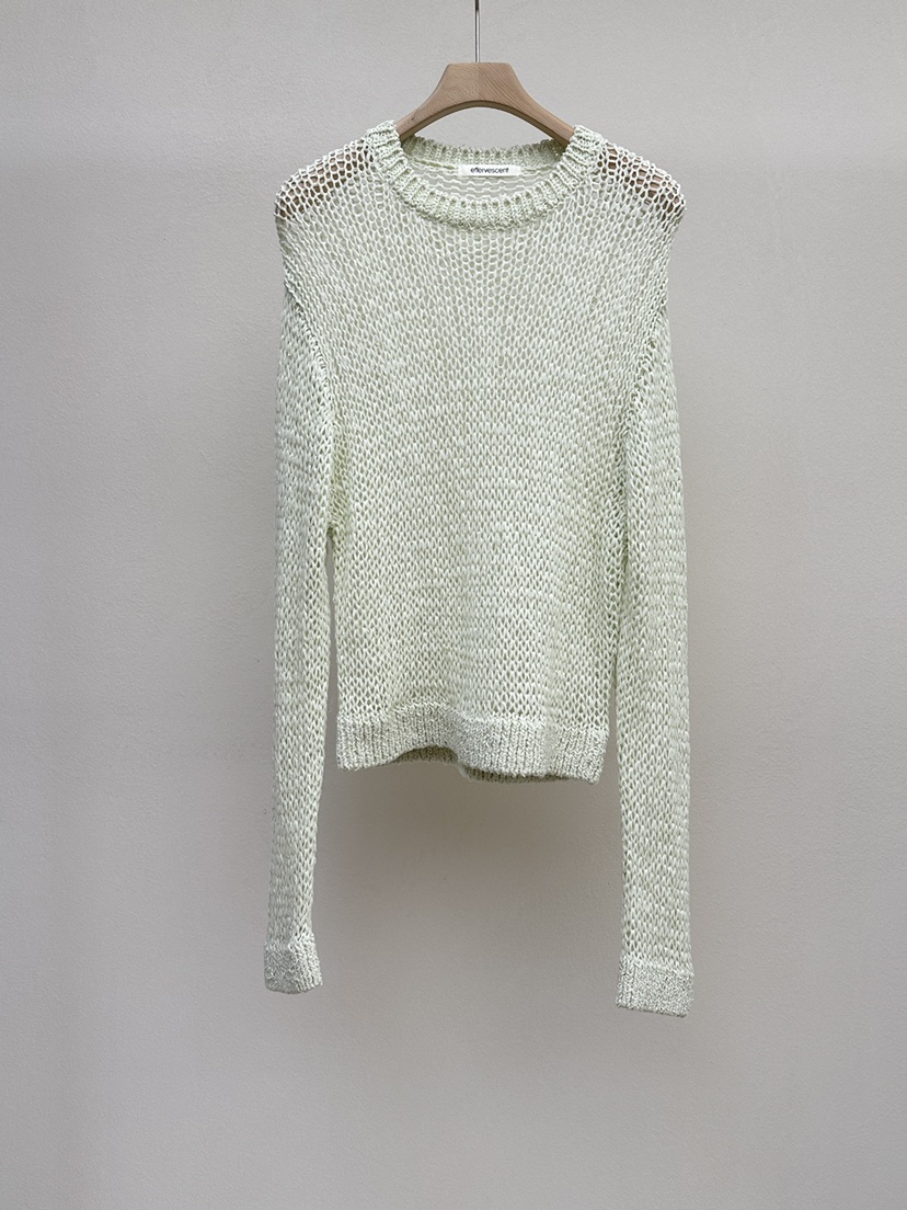 EFFERVESCENT韓國東大門直郵女士新款職業休閑針織衫亞麻布evc/effervescent針織衫圖色1