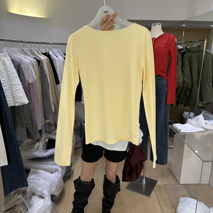 TED韓國代購女裝新款推薦時尚人氣職業熱賣休閑26春夏長袖T恤TED長袖T恤圖色2