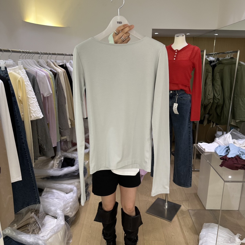 TED韓國代購女裝新款推薦時尚人氣職業熱賣休閑26春夏長袖T恤TED長袖T恤圖色3