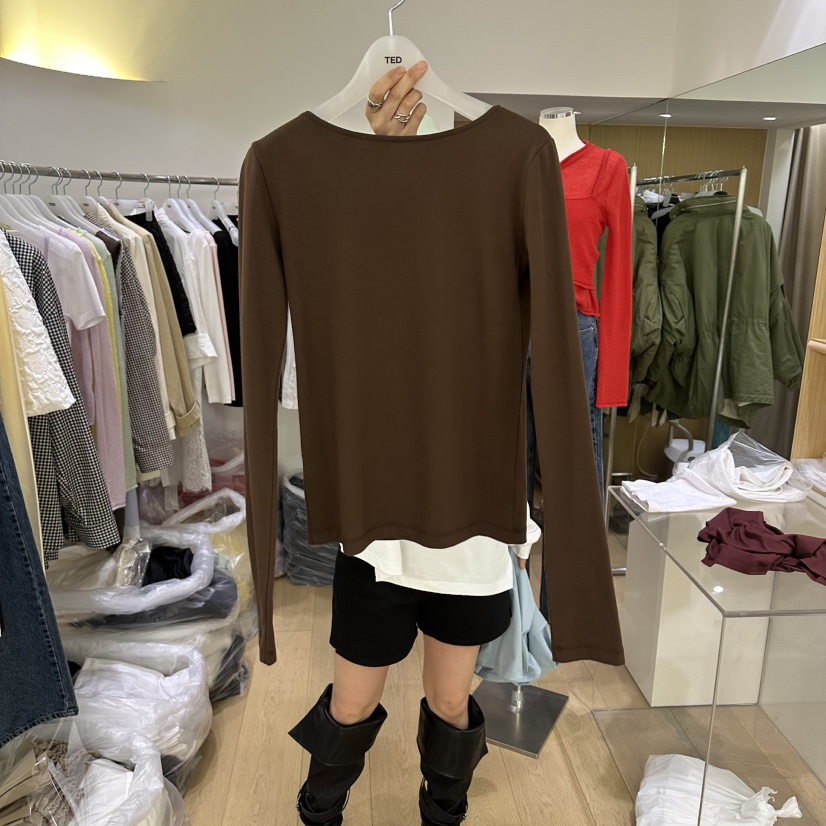 TED韓國代購女裝新款推薦時尚人氣職業熱賣休閑26春夏長袖T恤TED長袖T恤圖色4