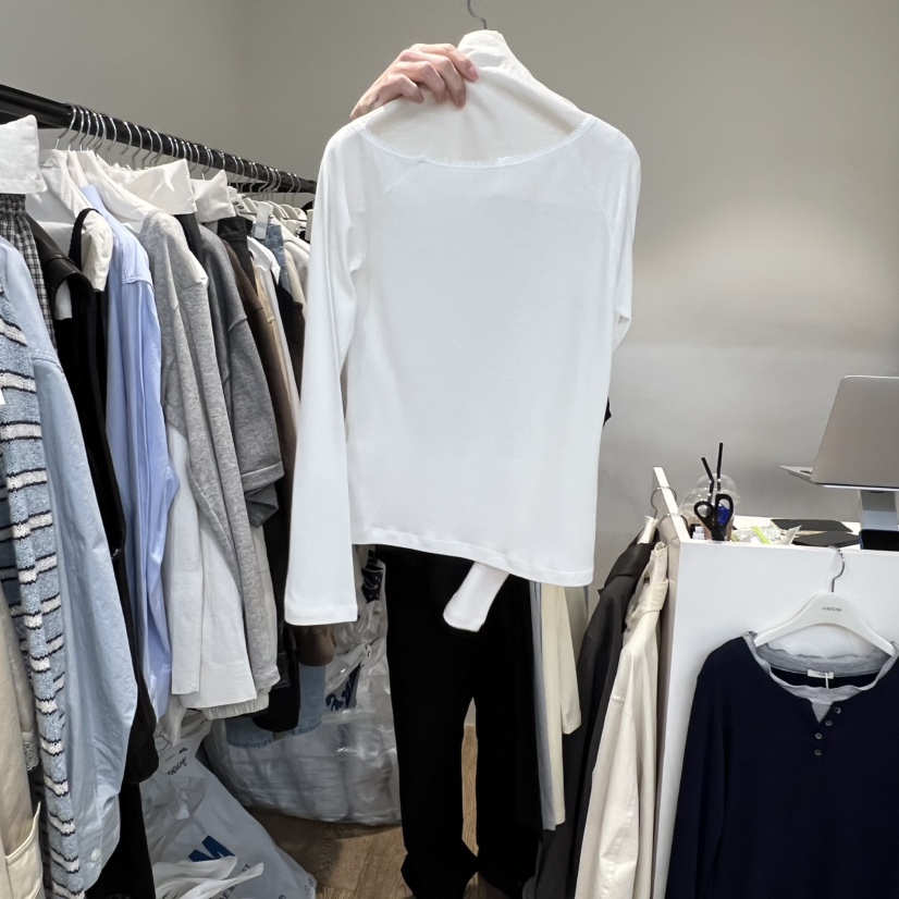 JINSIM韓國直郵實拍女裝新款熱賣職業推薦26春夏休閑長袖T恤JINSIM長袖T恤