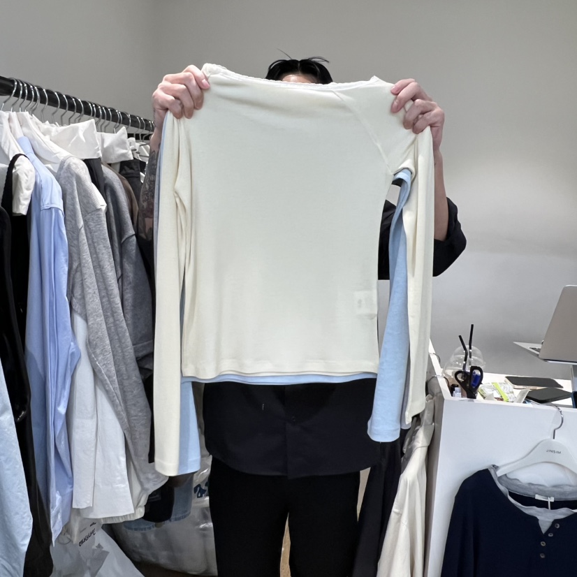 JINSIM韓國直郵實拍女裝新款熱賣職業推薦26春夏休閑長袖T恤JINSIM長袖T恤圖色2