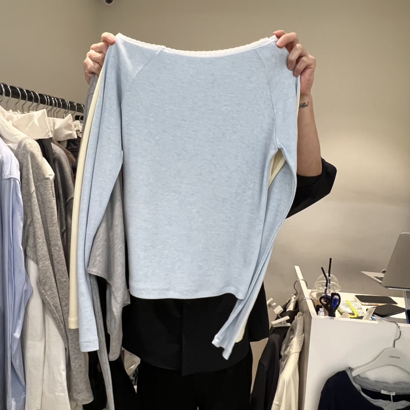 JINSIM韓國直郵實拍女裝新款熱賣職業推薦26春夏休閑長袖T恤JINSIM長袖T恤圖色5