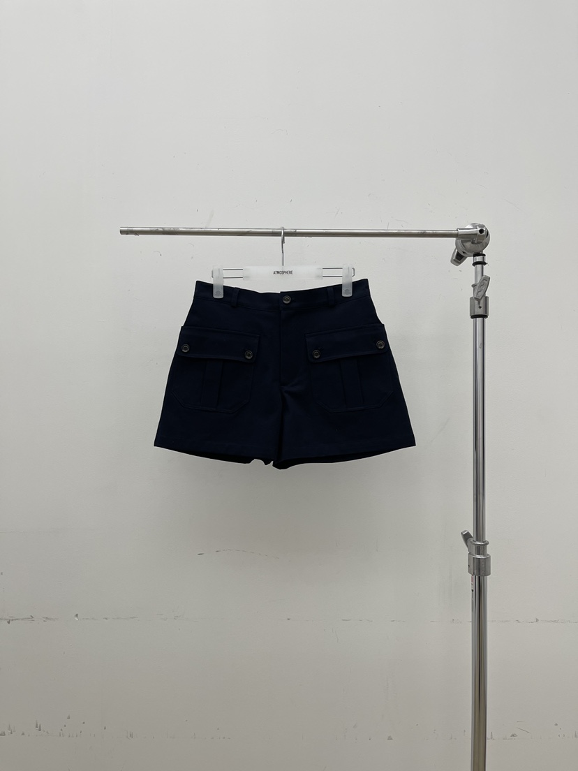 ATMOSPHERE韓國直郵實拍女裝新品熱賣休閑26春夏人氣短褲ATMOSPHERE/BLING短褲圖色2藏藍