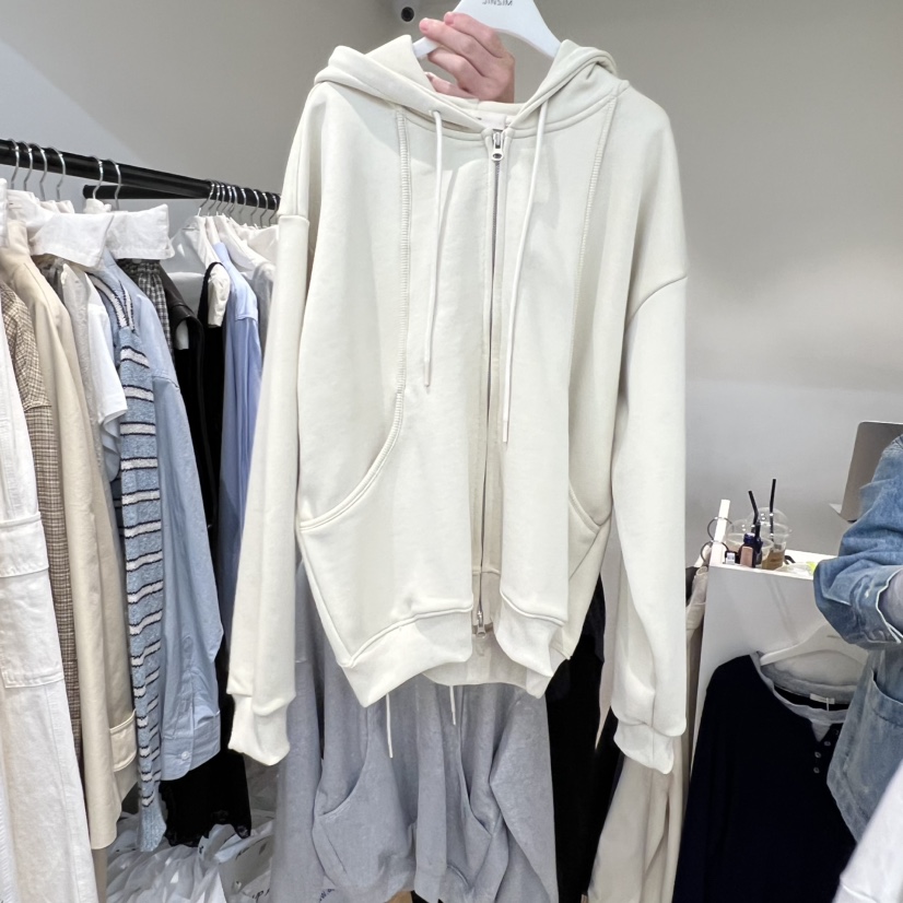 JINSIM韓國直郵實拍女裝新品職業時尚休閑推薦夾克連帽衫JINSIM夾克圖色2