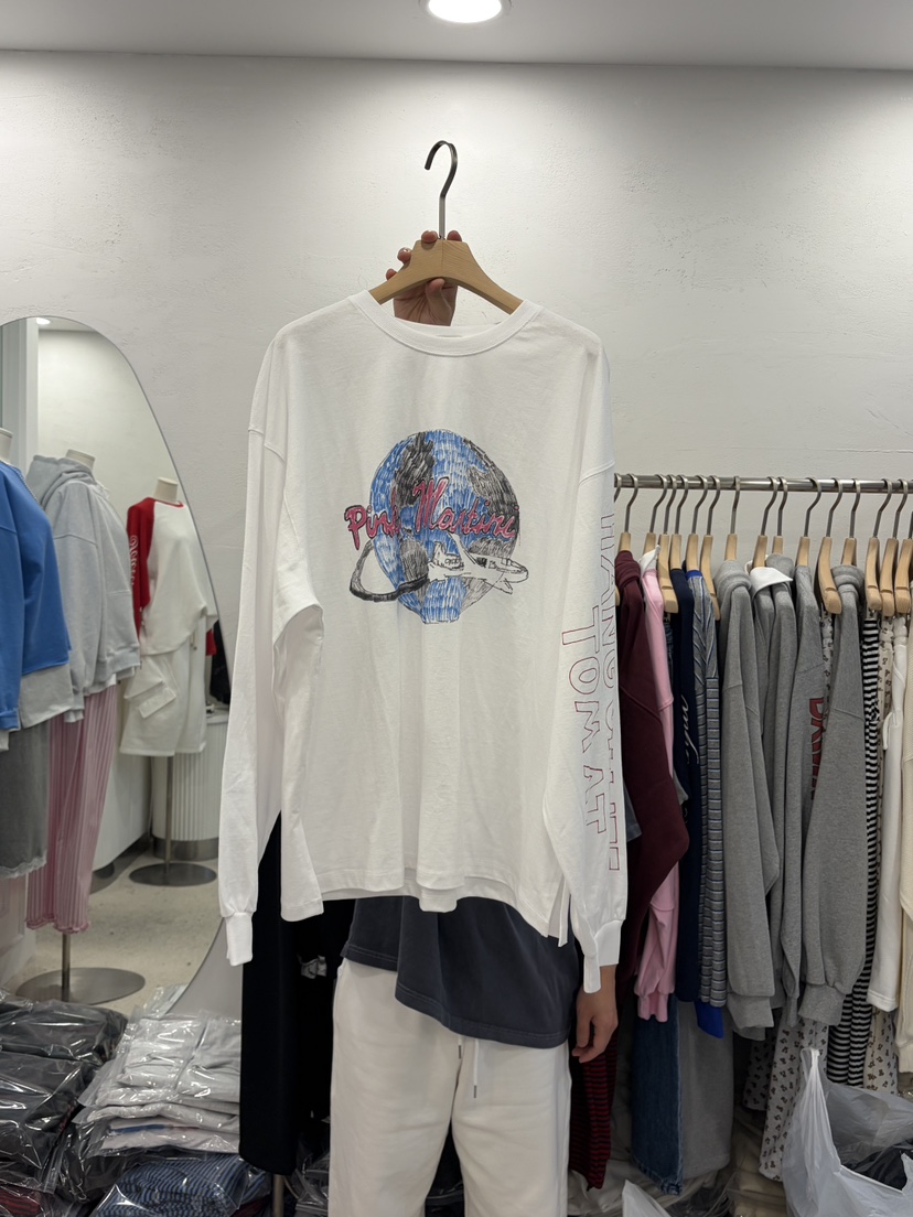 DELICATE韓國直郵女士新品休閑26春夏職業人氣熱賣長袖T恤DELICATE長袖T恤圖色1