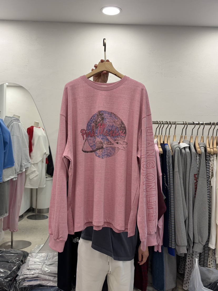 DELICATE韓國直郵女士新品休閑26春夏職業人氣熱賣長袖T恤DELICATE長袖T恤圖色2