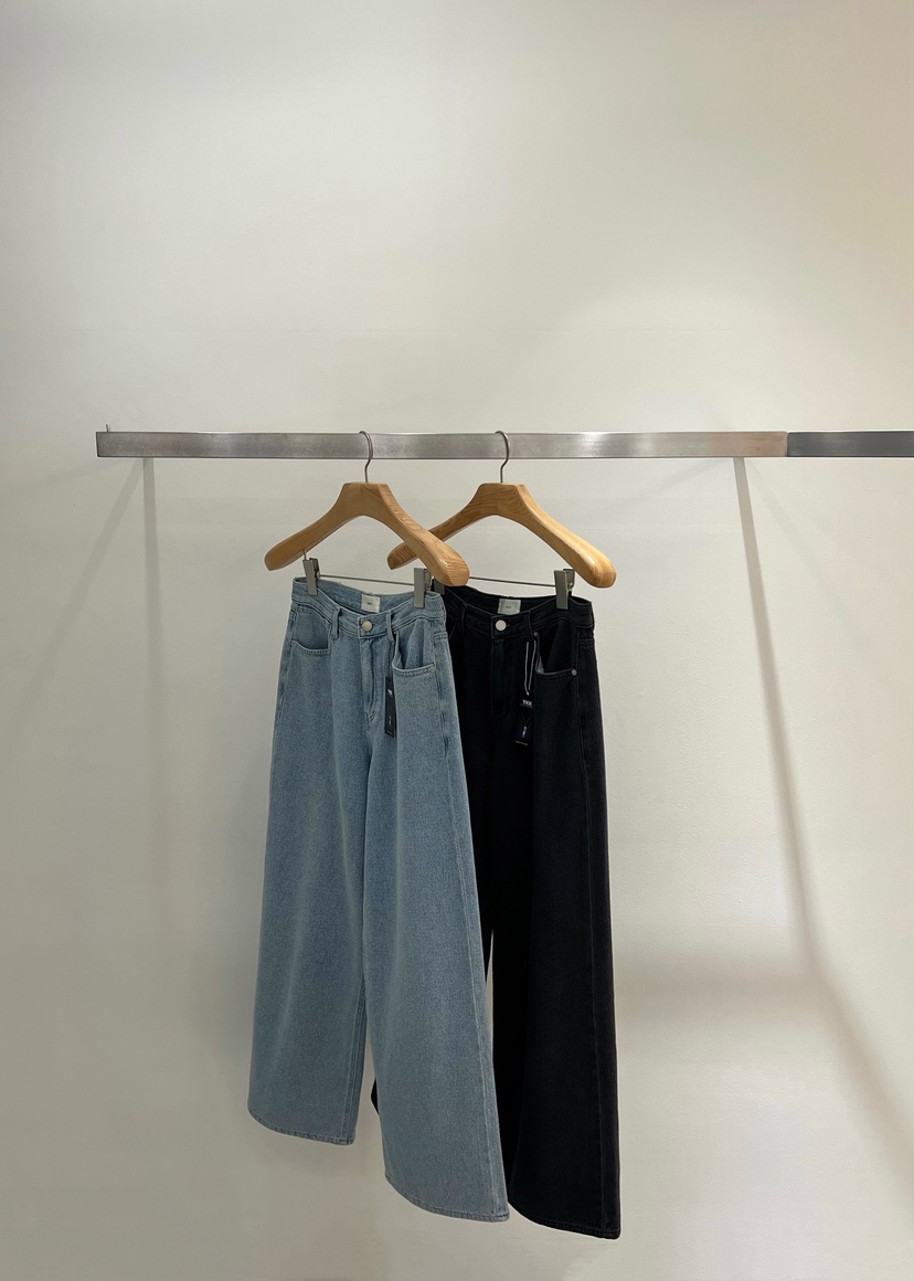 ONESTASTE韓國東大門代購女士新品休閑推薦職業牛仔褲粗花呢TASTE/ONESTASTE牛仔褲