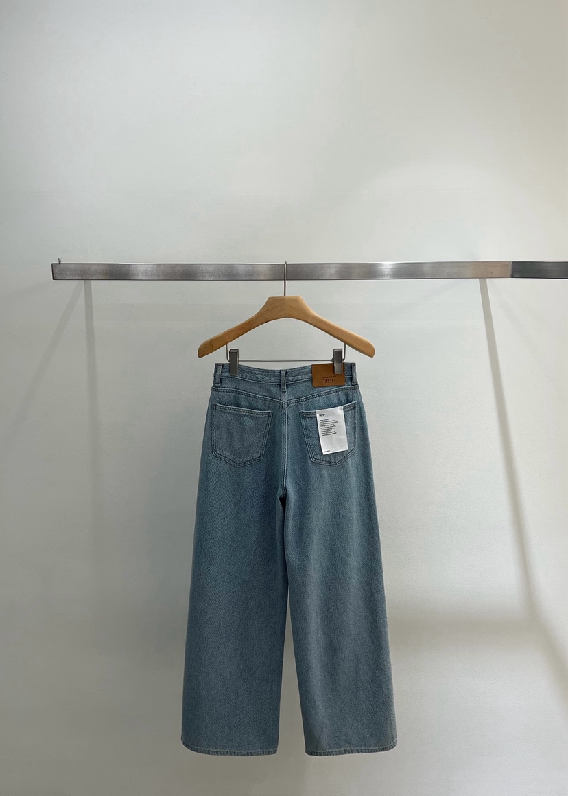 ONESTASTE韓國東大門代購女士新品休閑推薦職業牛仔褲粗花呢TASTE/ONESTASTE牛仔褲