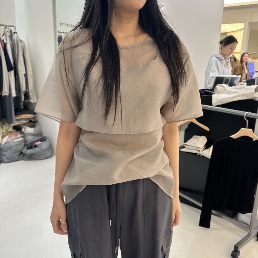 BAGUETTE-P韓國東大門代購女裝新款推薦襯衫蕾絲衫不含包BAGUETTE-P襯衫/蕾絲衫圖色2