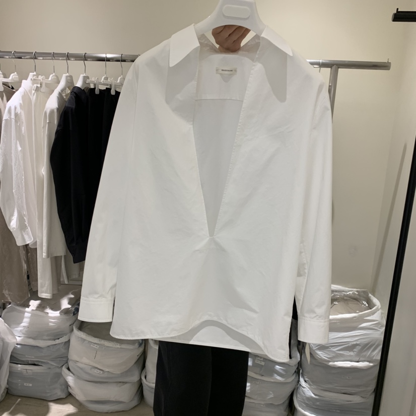 MASCULINE韓國直郵女士新款推薦人氣26春夏職業襯衫蕾絲衫MASCULINE襯衫/蕾絲衫圖色1