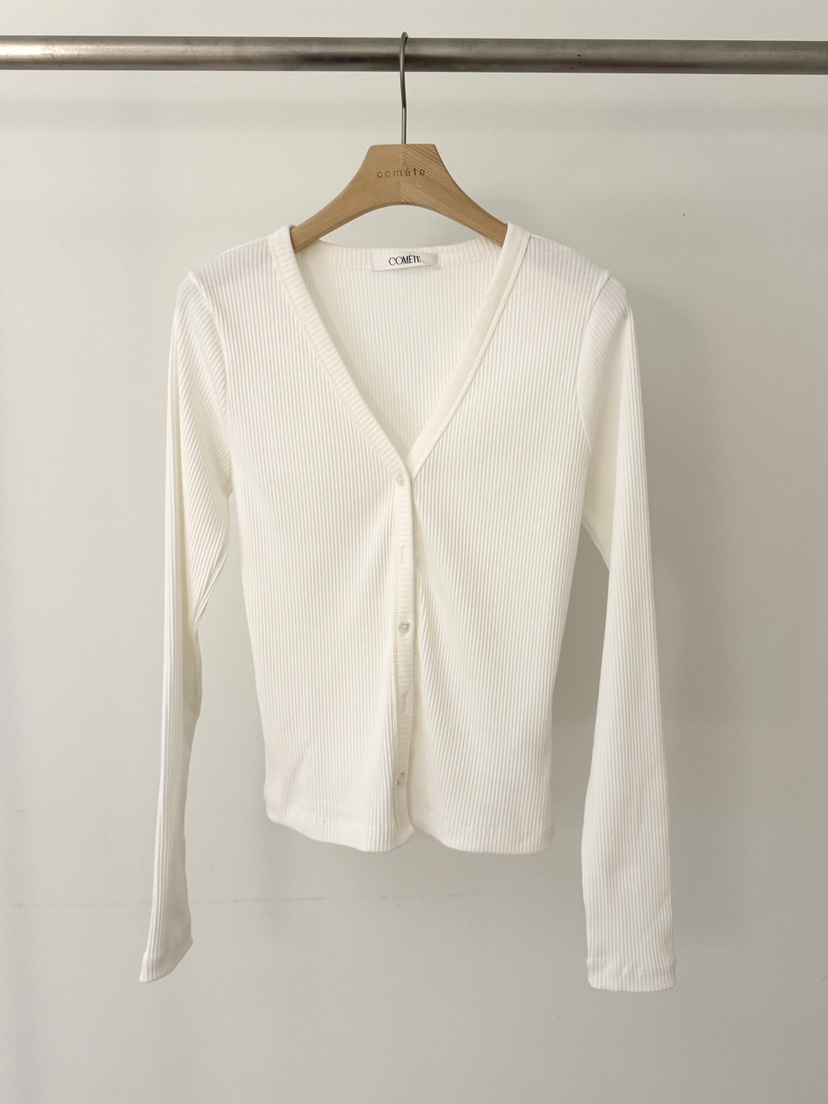 COMETE韓國東大門直郵女士新品熱賣職業時尚針織衫V領開衫COMETE針織衫圖色1