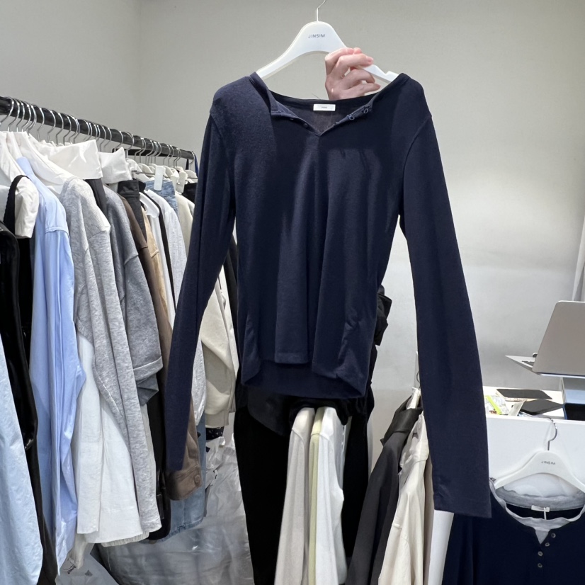 JINSIM韓國代購女士新品26春夏熱賣推薦休閑長袖T恤不含吊帶JINSIM長袖T恤圖色6