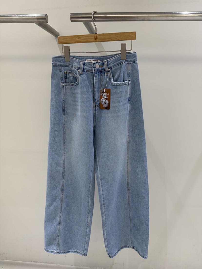 SELECT MARKET韓國直郵實拍女士新款職業時尚26春夏牛仔褲SELECT MARKET牛仔褲圖色1