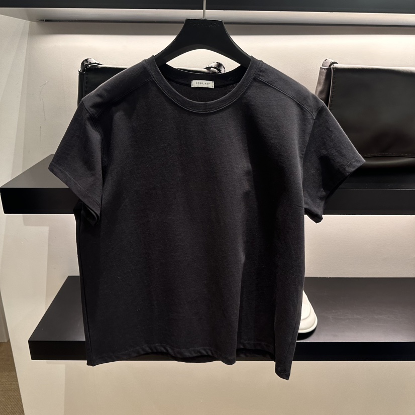 FEBRUARY 11韓國代購女士新品熱賣推薦26春夏休閑人氣T恤FEBRUARY 11T恤圖色2黑色