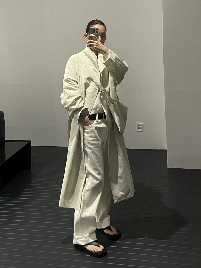 ADDICTED韓國直郵女裝新品推薦職業時尚26春夏長款風衣含包ADDICTED長款風衣