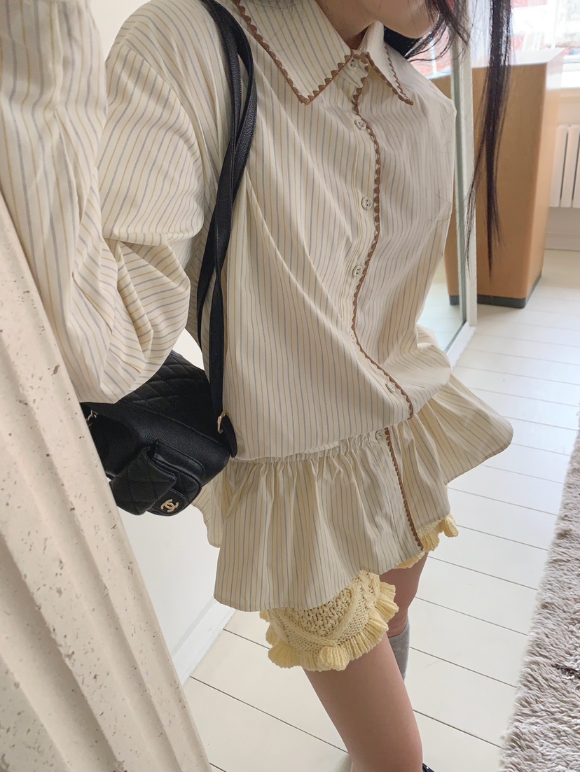 JKICHI韓國直郵實拍女士新品推薦休閑熱賣26春夏襯衫蕾絲衫JKICHI襯衫/蕾絲衫