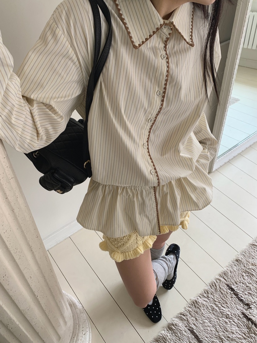 JKICHI韓國直郵實拍女士新品推薦休閑熱賣26春夏襯衫蕾絲衫JKICHI襯衫/蕾絲衫