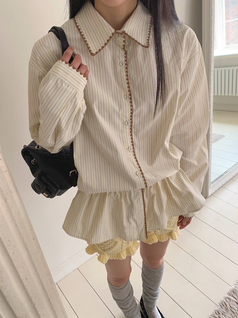 JKICHI韓國直郵實拍女士新品推薦休閑熱賣26春夏襯衫蕾絲衫JKICHI襯衫/蕾絲衫