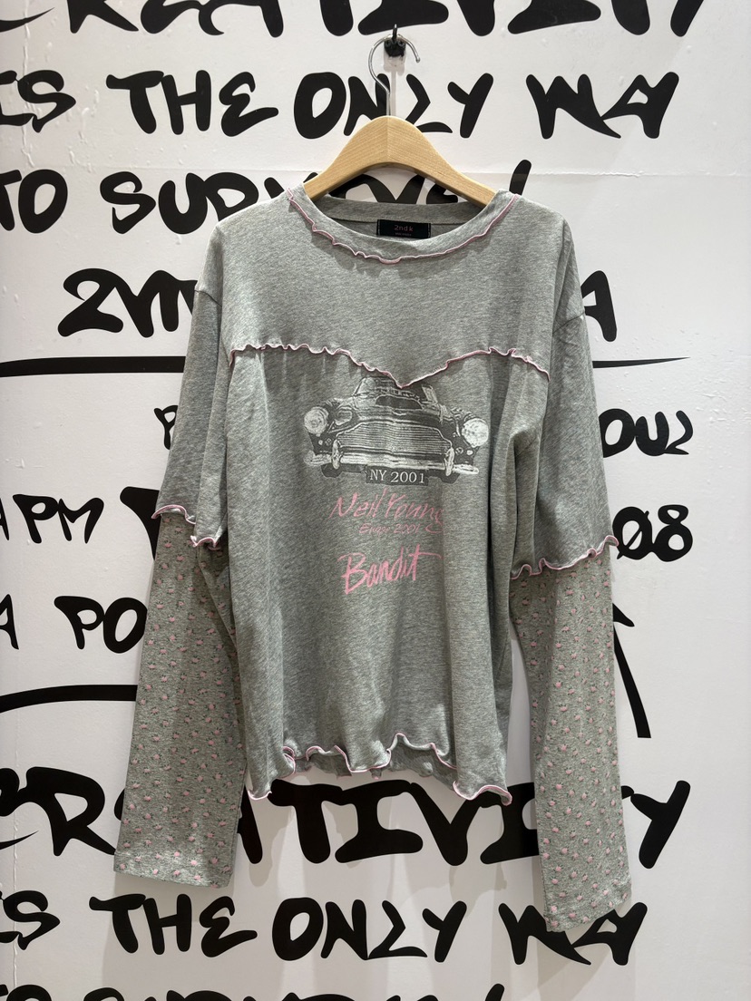 2ND K韓國直郵實拍女士新品熱賣時尚推薦人氣長袖T恤假兩件2ND K長袖T恤圖色3