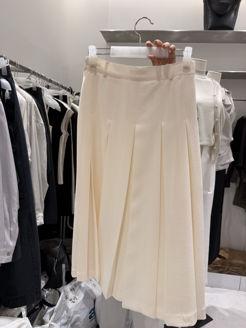 WOOD SAGE韓國直郵女裝新品26春夏半身裙中短裙百褶透視褶裙WOOD SAGE半身裙/中短裙